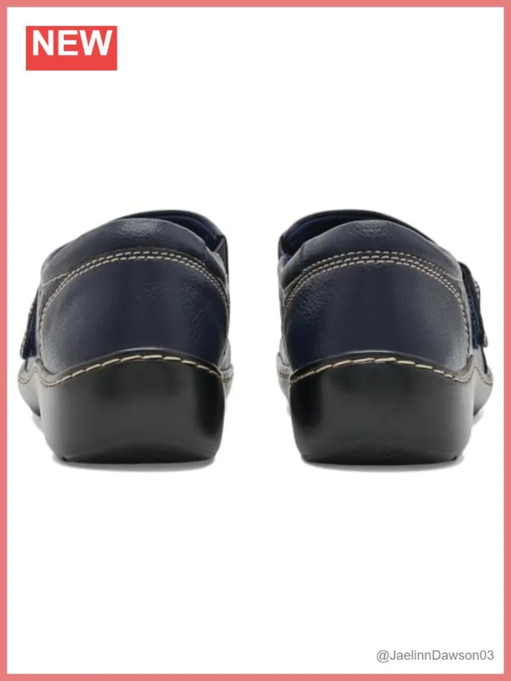 Women's Leather Perforated Loafer Flat with Adjustable Strap